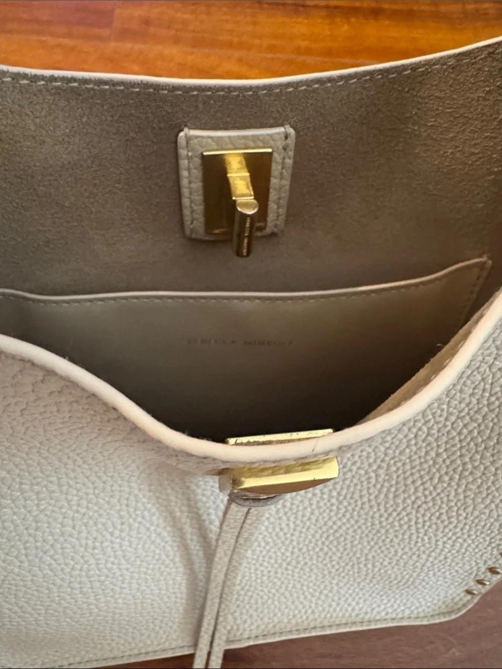 Rebecca Minkoff Beige Studded Leather Crossbody Bag